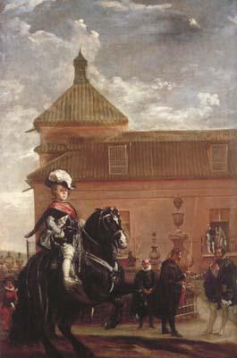 Diego Velazquez Le Prince Baltasar Carlos au manege royal avec le comte-duc d'Olivares (df02)